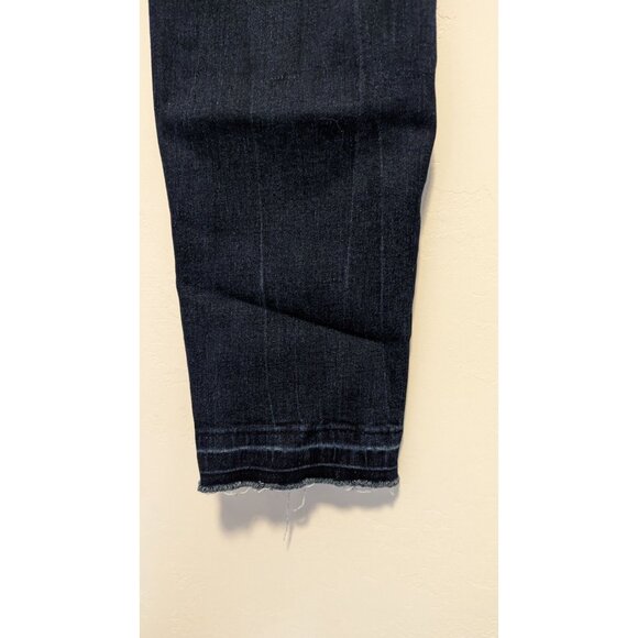 Juicy Couture Womens Dark Wash Skinny Jeans Size 12 Frayed Hem Stretch Denim - Picture 3 of 6